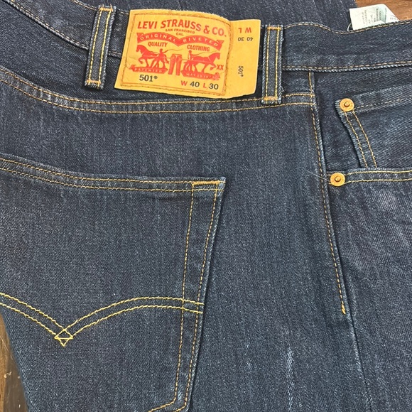 Levi's Men's 501 Blue Jeans - Picture 5 of 6